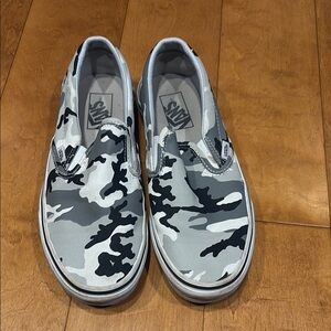 Vans camo slip ons